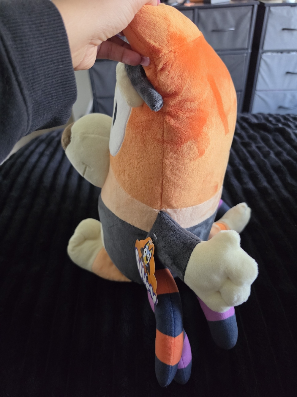 Plush Orange and Gray Stuffed Animal Plush Toy - Soft Cuddly Character